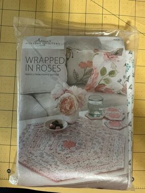 Annie Wrapped in Roses Quilt Pattern - White, Pink, Green